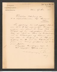 k.k. naturhistorisches Hofmuseum, Intendanzakten 1885-1896 (Hauer), Aktenzahl Z.303/1888, Seite 1